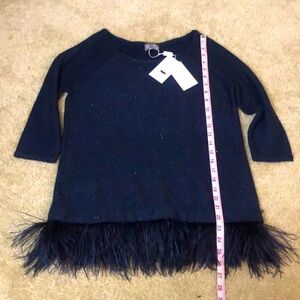 TSE X Saks Fifth Avenue Sweater Dress With Feather Bottom Cashmere Size S